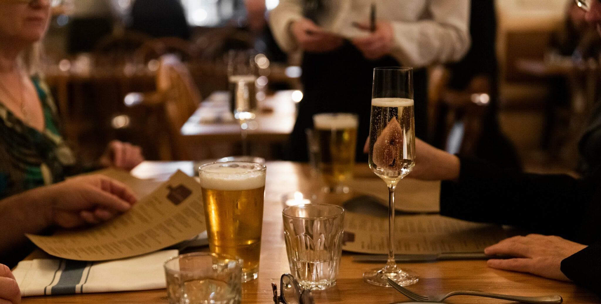 A table at The Farmhouse in Mount Pleasant, Vancouver